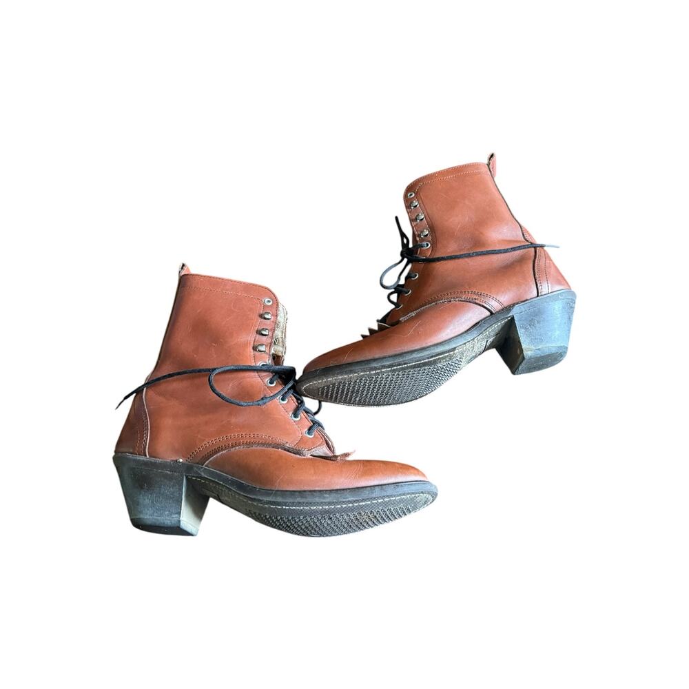Vintage Laredo Leather Kiltie Lace-Up Western Boots • Women’s Size 7 - Picture 4 of 9